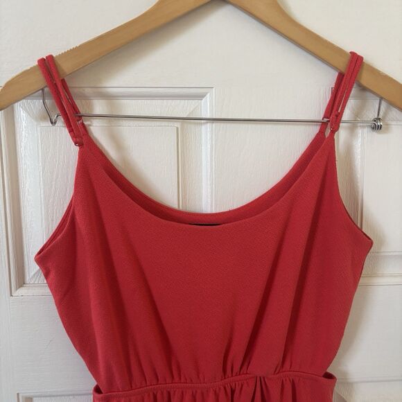 Volcom Le Fresh Mini Swing Dress Womens Orange Y2K Scoop Neck Size Small Party - Picture 3 of 13